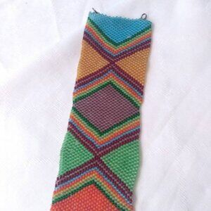 Wide Hand Beaded Vintage Bracelet Jewelry Woman Man Child Kid Accessories